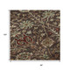 8' X 10' Chocolate Red And Copper Floral Washable Area Rug With UV Protection