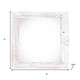 4" x 4" White Solid Wood Tabletop Picture Frame