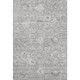 5' X 8' Gray And Silver Damask Washable Area Rug With UV Protection
