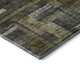 3' X 5' Charcoal Gray And Gold Striped Washable Area Rug With UV Protection