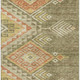 10' X 14' Green Gold And Salmon Geometric Washable Area Rug With UV Protection