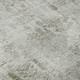 3' X 5' Silver Ivory And Beige Floral Washable Area Rug With UV Protection