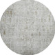 8' Silver Ivory And Beige Floral Washable Round Rug With UV Protection