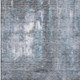 3' X 5' Blue Ivory And Gray Abstract Washable Area Rug With UV Protection