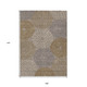 9' X 12' Taupe Beige And Green Geometric Washable Indoor Outdoor Area Rug
