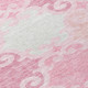 8' Pink And Gray Round Trellis Washable Indoor Outdoor Area Rug