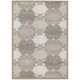 10' X 14' Taupe Beige And Gray Trellis Washable Indoor Outdoor Area Rug