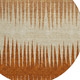 8' Copper Brown And Beige Round Striped Washable Indoor Outdoor Area Rug