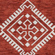 10' X 14' Red And Ivory Southwestern Washable Indoor Outdoor Area Rug