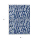 8' X 10' Navy Blue And Ivory Tribal Washable Indoor Outdoor Area Rug