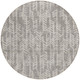 8' Taupe And Beige Round Tribal Washable Indoor Outdoor Area Rug