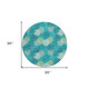 8' Emerald Gray And Ivory Round Polka Dot Washable Indoor Outdoor Area Rug
