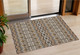 3' X 5' Taupe Brown And Ivory Moroccan Washable Indoor Outdoor Area Rug
