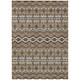 10' X 14' Taupe Brown And Ivory Moroccan Washable Indoor Outdoor Area Rug