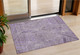 3' X 5' Purple And Ivory Geometric Washable Indoor Outdoor Area Rug