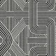 9' X 12' Black And Ivory Abstract Washable Indoor Outdoor Area Rug