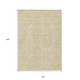 10' X 14' Gold And Beige Abstract Washable Indoor Outdoor Area Rug