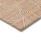 5' X 8' Orange And Ivory Abstract Washable Indoor Outdoor Area Rug