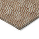 10' X 14' Copper And Beige Geometric Washable Indoor Outdoor Area Rug