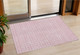 3' X 5' Pink And Ivory Geometric Washable Indoor Outdoor Area Rug