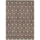 8' X 10' Chocolate And Beige Geometric Washable Indoor Outdoor Area Rug