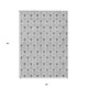 5' X 8' Silver And Gray Geometric Washable Indoor Outdoor Area Rug