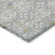 10' X 14' Gray Ivory And Brown Floral Washable Indoor Outdoor Area Rug