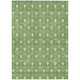 8' X 10' Green And Light Green Geometric Washable Indoor Outdoor Area Rug