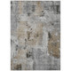 10' X 14' Gray Ivory And Brown Abstract Washable Indoor Outdoor Area Rug