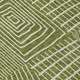 8' Olive Green And Beige Round Geometric Washable Indoor Outdoor Area Rug