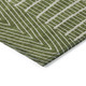 10' X 14' Olive Green And Beige Geometric Washable Indoor Outdoor Area Rug
