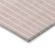3' X 5' Pink And Silver Striped Washable Indoor Outdoor Area Rug