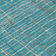3' X 5' Teal Blue Gray And Brown Striped Washable Indoor Outdoor Area Rug