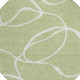 8' Artichoke Green And Ivory Round Abstract Washable Indoor Outdoor Area Rug