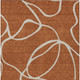 9' X 12' Copper And Ivory Abstract Washable Indoor Outdoor Area Rug