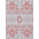 9' X 12' Blush Sky Blue And Brown Oriental Washable Indoor Outdoor Area Rug