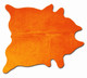 6' X 7' Orange Cowhide Area Rug