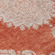 8' Rust And Beige Round Oriental Washable Indoor Outdoor Area Rug