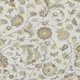 5' X 8' Ivory Brown And Green Floral Washable Indoor Outdoor Area Rug