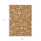 10' X 14' Copper Green And Gray Floral Washable Indoor Outdoor Area Rug
