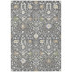 8' X 10' Charcoal Ivory And Green Oriental Washable Indoor Outdoor Area Rug