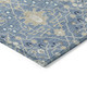 9' X 12' Denim Blue Ivory And Beige Oriental Washable Indoor Outdoor Area Rug