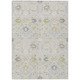 9' X 12' Silver Gray And Gold Oriental Washable Indoor Outdoor Area Rug