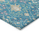 3' X 5' Teal Blue Purple And Ivory Oriental Washable Indoor Outdoor Area Rug