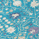 8' Teal Blue Purple And Ivory Round Oriental Washable Indoor Outdoor Area Rug