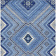 10' X 14' Blue Gray And Ivory Tribal Washable Indoor Outdoor Area Rug