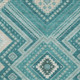5' X 8' Teal Blue And Ivory Tribal Washable Indoor Outdoor Area Rug