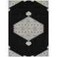 9' X 12' Black Gray And Ivory Oriental Washable Indoor Outdoor Area Rug