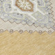 9' X 12' Gold Gray And Ivory Oriental Washable Indoor Outdoor Area Rug
