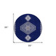 8' Navy Blue Gray And Brown Round Oriental Washable Indoor Outdoor Area Rug